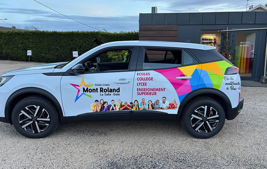 marquage vehicule voiture Mont Roland
