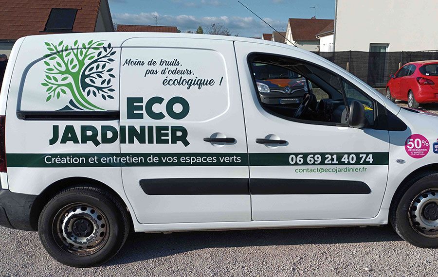 Marquage véhicule utilitaire eco jardinier