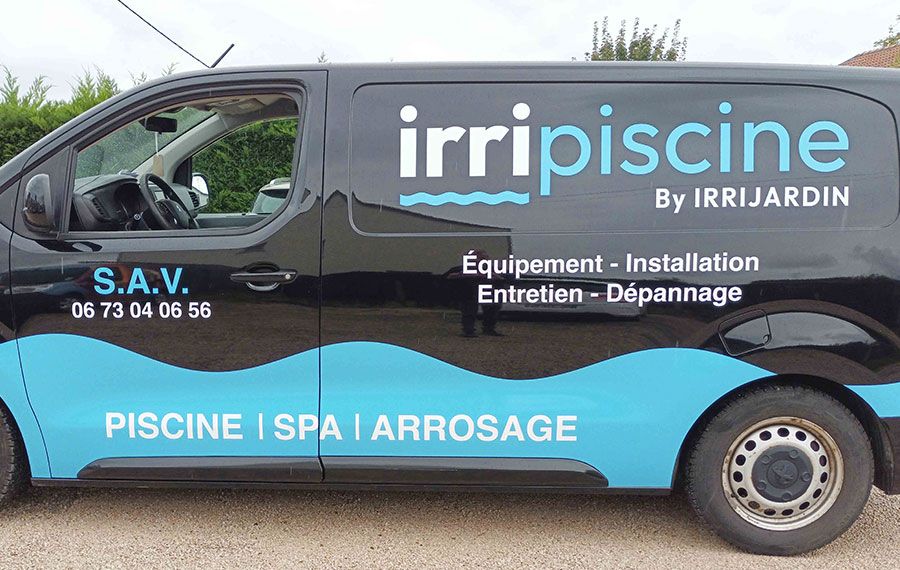 Marquage véhicule utilitaire irripiscine