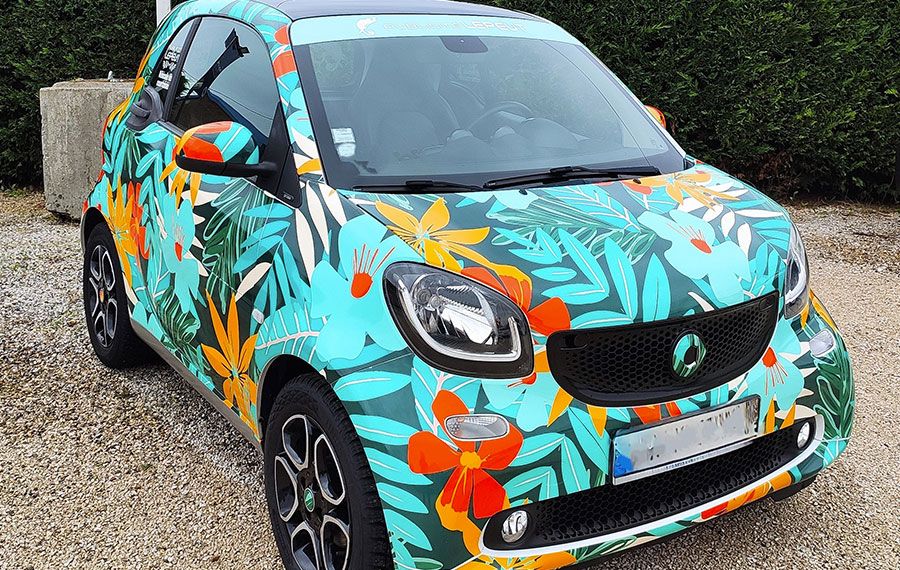 marquage vehicule voiture smart