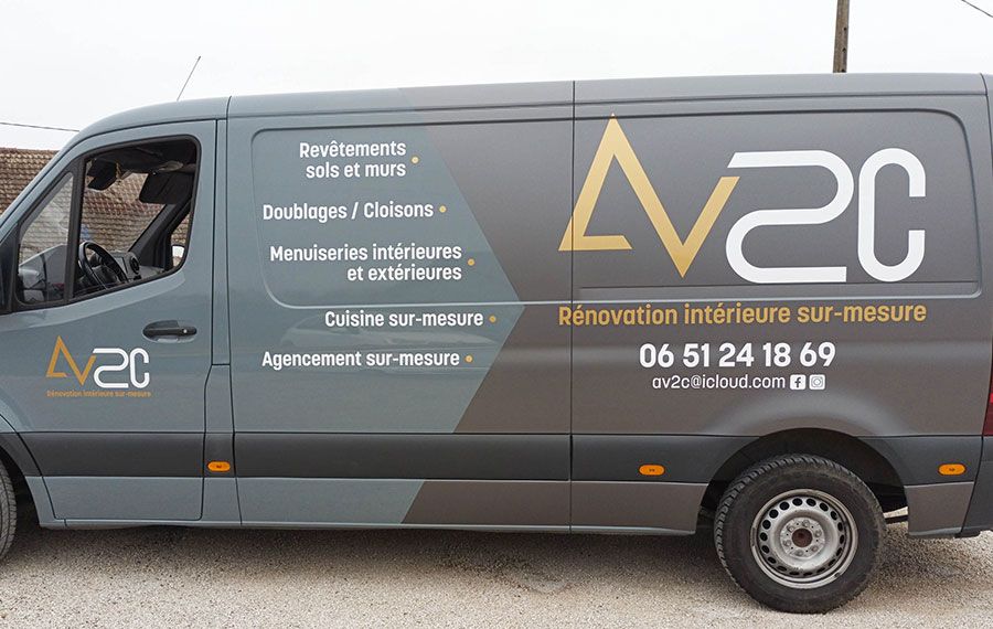 Marquage véhicule utilitaire AV2C