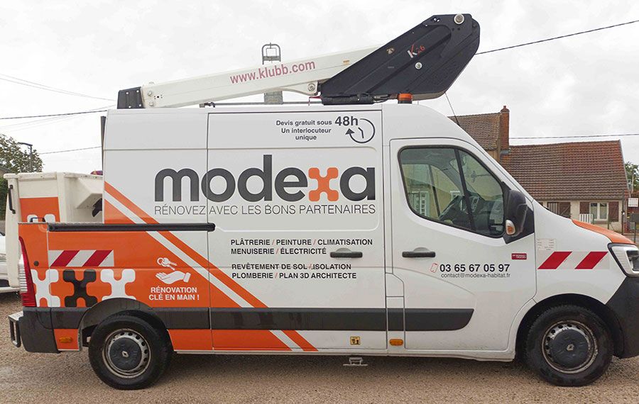 Marquage véhicule utilitaire modexa