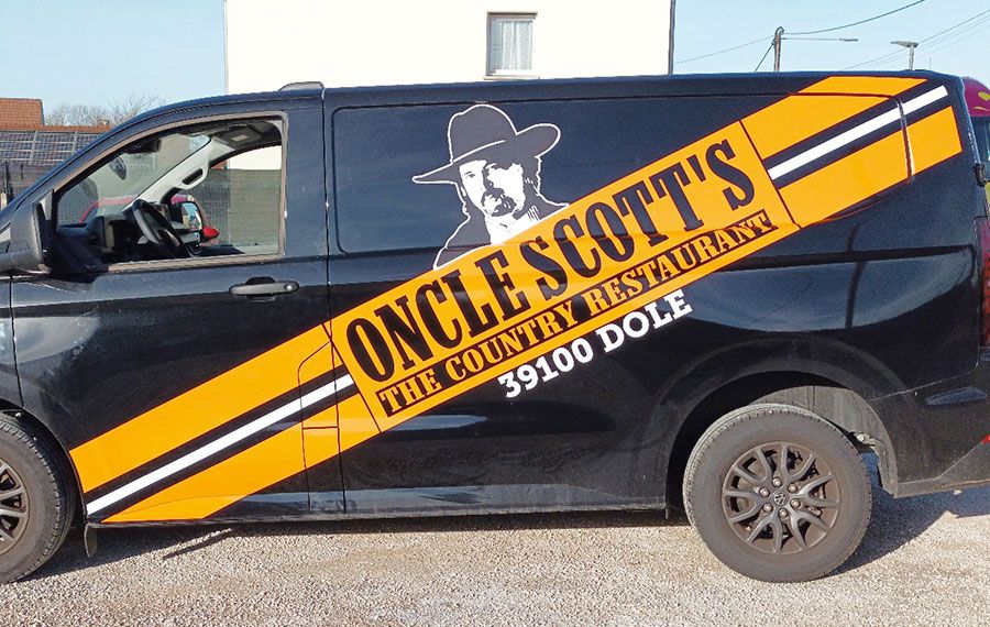 Marquage véhicule utilitaire oncle scott